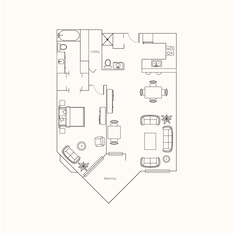 Plan C - One Bedroom